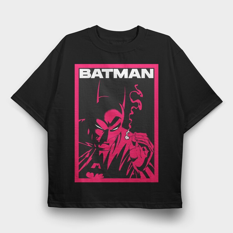 Batman Neon Pink, Tricou Oversize Barbati (Unisex)