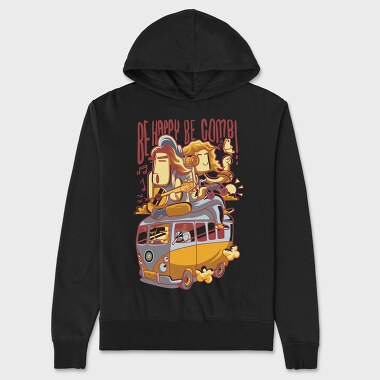 Be Happy Bus Ride, Hanorac Oversize Barbati (Unisex)