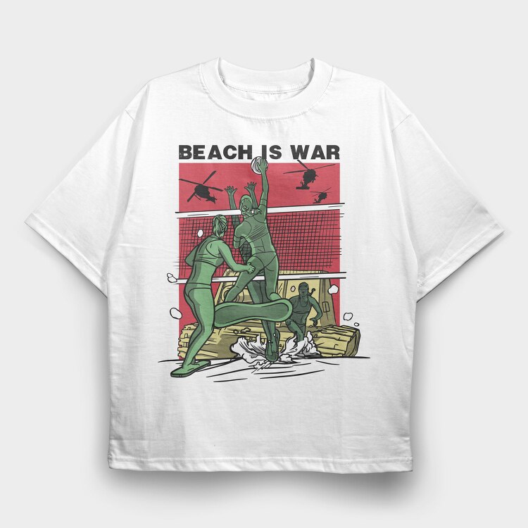 Beach Volleyball War 1, Tricou Oversize Barbati (Unisex)
