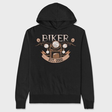 Biker Established 2000, Hanorac Oversize Barbati (Unisex)