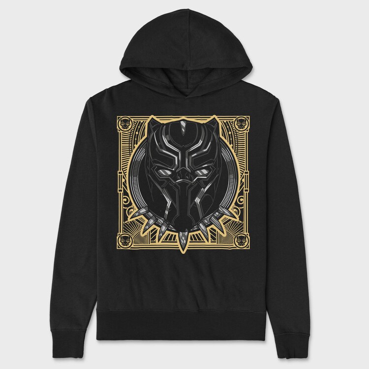 Black Panther Mask 1, Hanorac Oversize Barbati (Unisex)