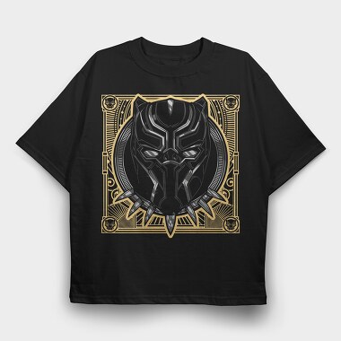 Black Panther Mask 1, Tricou Oversize Barbati (Unisex)
