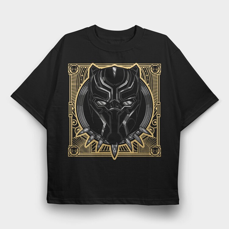 Black Panther Mask 1, Tricou Oversize Barbati (Unisex)