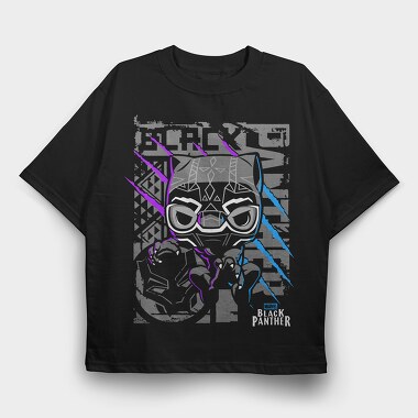 Black Panther Mask 2, Tricou Oversize Barbati (Unisex)