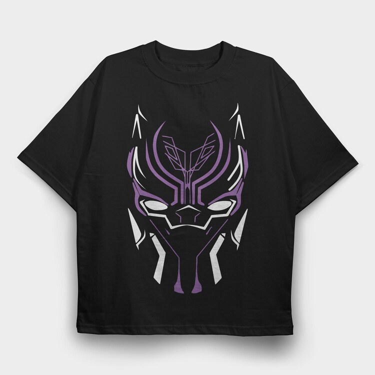 Black Panther Mask, Tricou Oversize Barbati (Unisex)