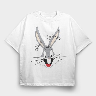 Bugs Whats Up Doc, Tricou Oversize Barbati (Unisex)