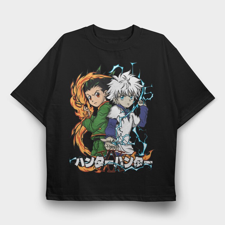 Bunbun Ninja Battle, Tricou Oversize Barbati (Unisex)
