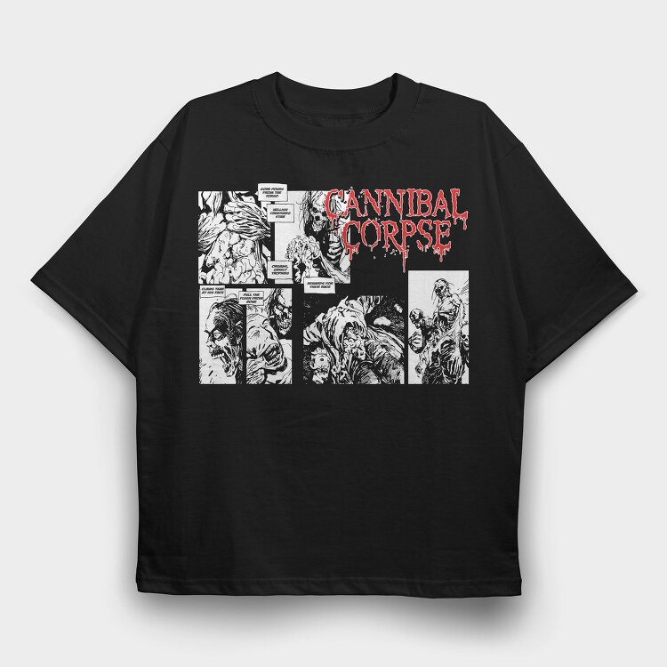 Cannibal Horror Feast, Tricou Oversize Barbati (Unisex)