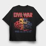 Captain America Civil War, Tricou Oversize Barbati (Unisex)