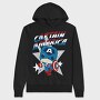 Captain America Pop Art 1, Hanorac Oversize Barbati (Unisex)