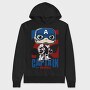 Captain America Pop Art, Hanorac Oversize Barbati (Unisex)