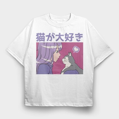 Cat Lovers Dream, Tricou Oversize Barbati (Unisex)