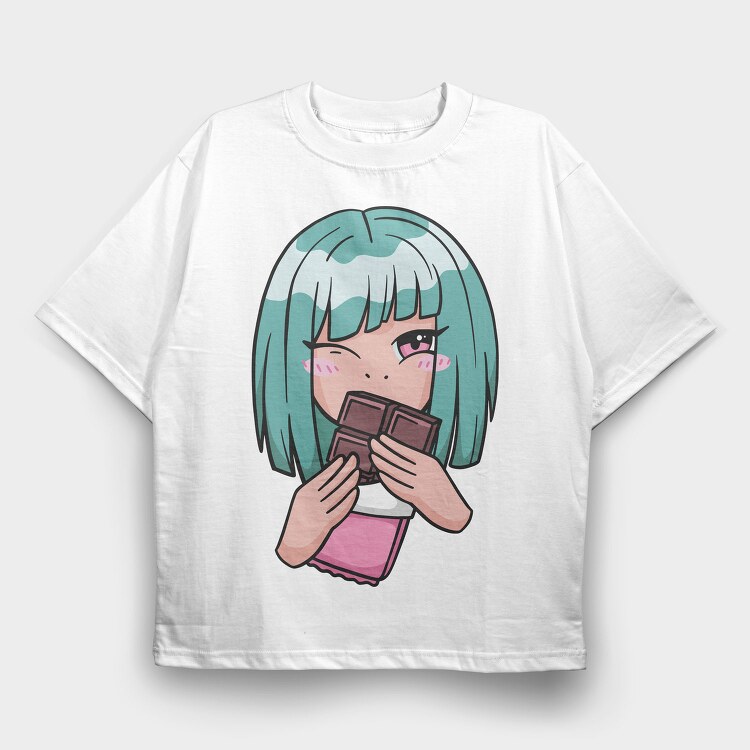 Chocolate Girl, Tricou Oversize Barbati (Unisex)