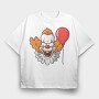 Clown Balloon Scream, Tricou Oversize Barbati (Unisex)