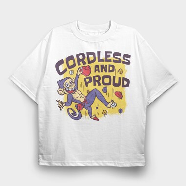 Cordless Monkey Pride, Tricou Oversize Barbati (Unisex)