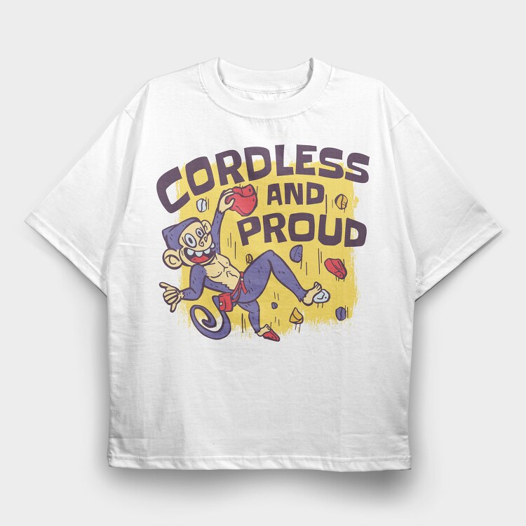 Cordless Monkey Pride, Tricou Oversize Barbati (Unisex)