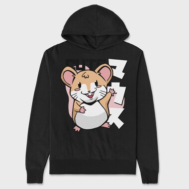 Cute Hamster Vibes, Hanorac Oversize Barbati (Unisex)