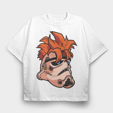 Cyberpunk Fox, Tricou Oversize Barbati (Unisex)