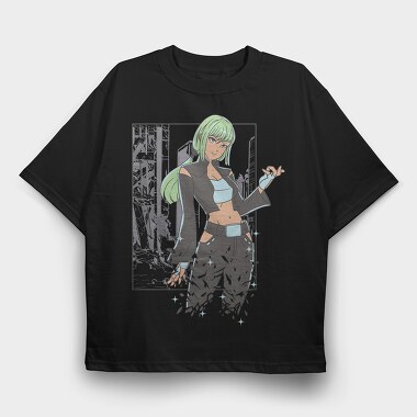 Cyberpunk Rebel, Tricou Oversize Barbati (Unisex)