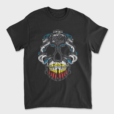 Cyberpunk Skull, Tricou Barbati (Unisex)