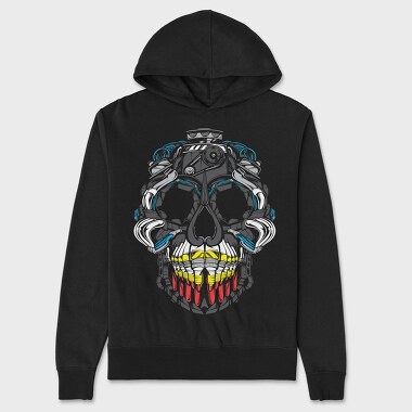 Cyberpunk Skull, Hanorac Oversize Barbati (Unisex)