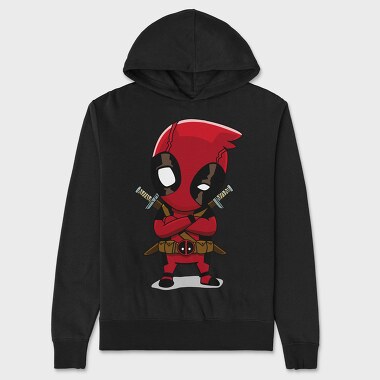 Deadpool Chibi, Hanorac Oversize Barbati (Unisex)