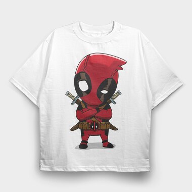 Deadpool Chibi, Tricou Oversize Barbati (Unisex)