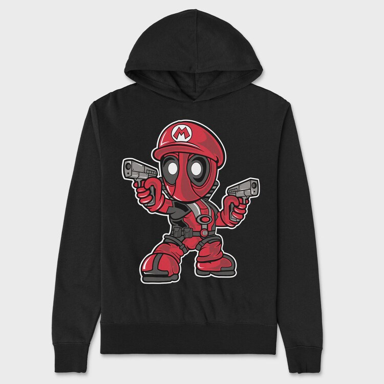 Deadpool Mario, Hanorac Oversize Barbati (Unisex)