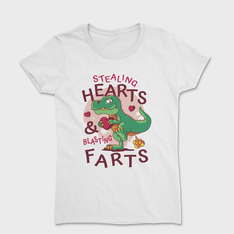 Dino Hearts Farts, Tricou Femei