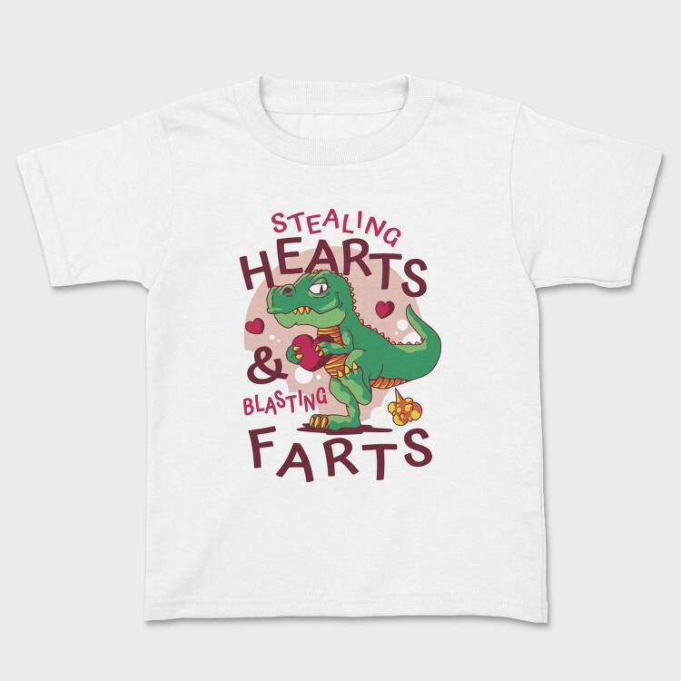 Dino Hearts Farts, Tricou Copii