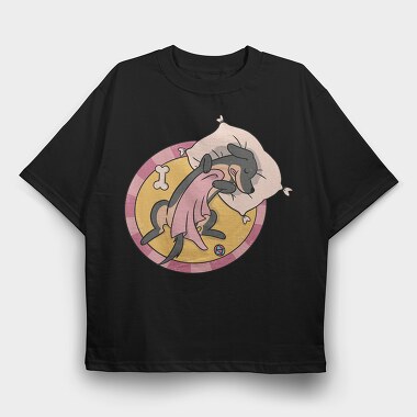 Dog Dream Bone, Tricou Oversize Barbati (Unisex)