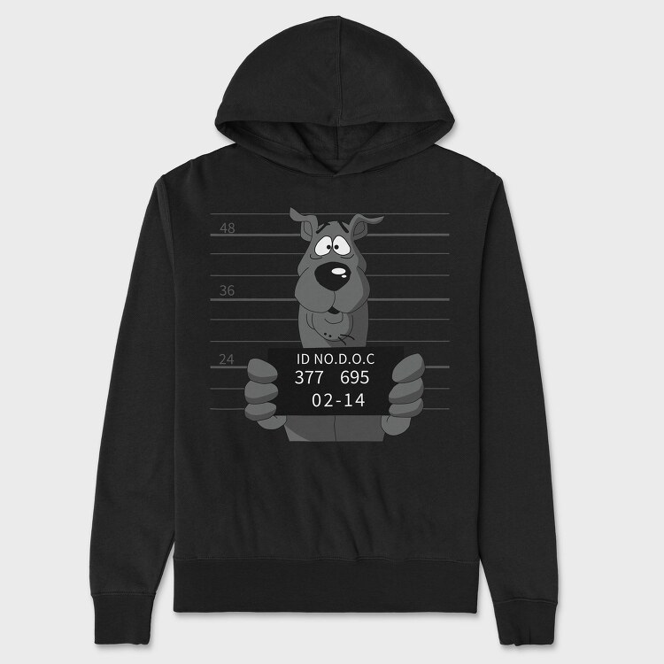 Dog Mugshot Id, Hanorac Oversize Barbati (Unisex)