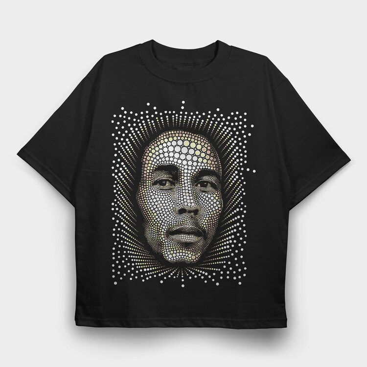 Dot Portrait, Tricou Oversize Barbati (Unisex)
