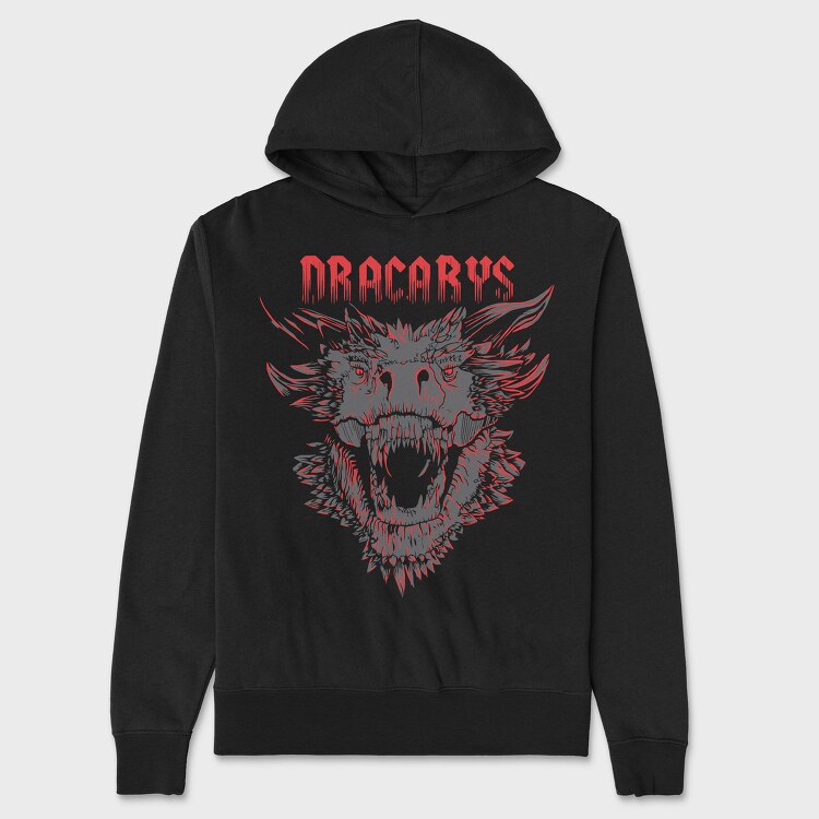 Dracarys Wolf Howl, Hanorac Oversize Barbati (Unisex)