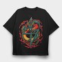 Dragon Flame Symbol, Tricou Oversize Barbati (Unisex)