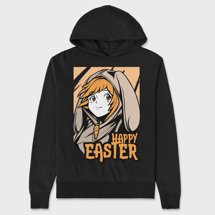 Easter Bunny Carrot, Hanorac Oversize Barbati (Unisex)