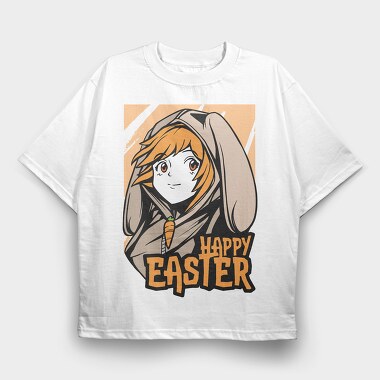 Easter Bunny Carrot, Tricou Oversize Barbati (Unisex)