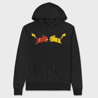 Electric Flash Pikachu, Hanorac Oversize Barbati (Unisex)