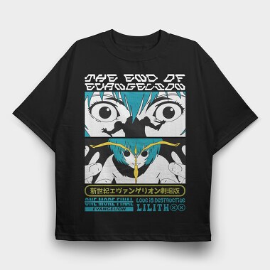 Evangelion Eyes, Tricou Oversize Barbati (Unisex)