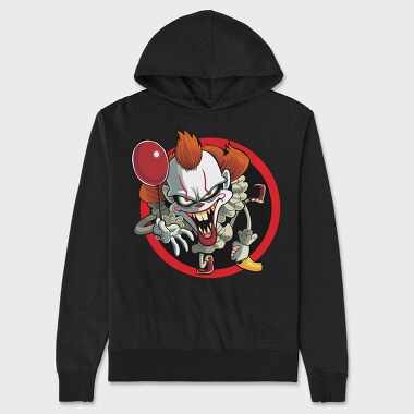 Evil Clown Scream, Hanorac Oversize Barbati (Unisex)
