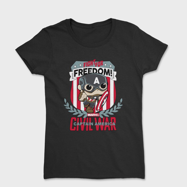 Fight For Freedom Captain America, Tricou Femei