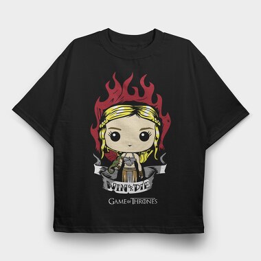Fire Dragon Chibi, Tricou Oversize Barbati (Unisex)
