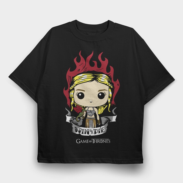 Fire Dragon Chibi, Tricou Oversize Barbati (Unisex)