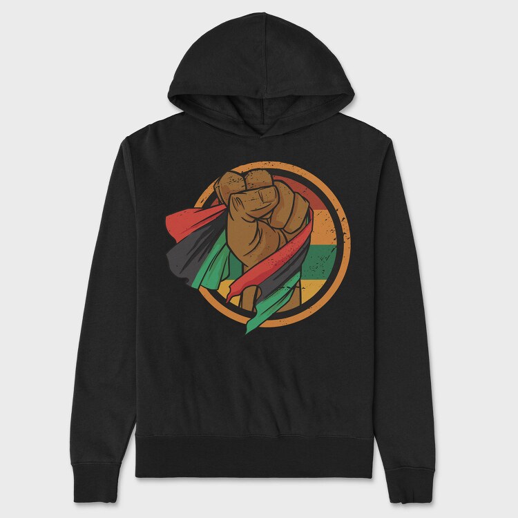 Fist Power Rasta, Hanorac Oversize Barbati (Unisex)