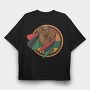 Fist Power Rasta, Tricou Oversize Barbati (Unisex)