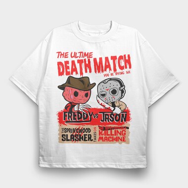 Freddy Vs Jason Slasher, Tricou Oversize Barbati (Unisex)