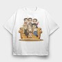 Friends Forever, Tricou Oversize Barbati (Unisex)