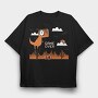 Game Over Dinosaur, Tricou Oversize Barbati (Unisex)