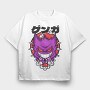 Gengar Ghostly Grin, Tricou Oversize Barbati (Unisex)
