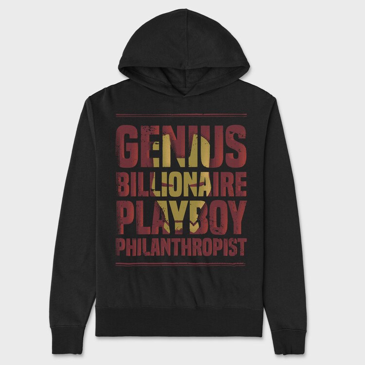 Genius Billionaire Playboy, Hanorac Oversize Barbati (Unisex)